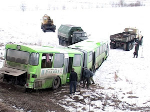 26 марта утром у моста, перед въездом в город Бронницы…