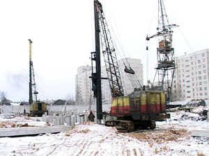 В городе продолжается строительство новых жилых домов…