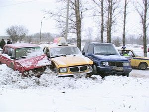 ДТП с участием пяти автомашин произошло сегодня днем на…