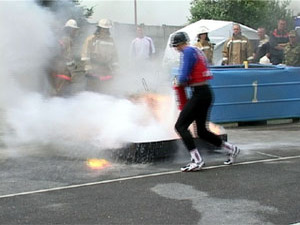В учебном центре Государственной противопожарной службы…