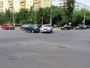 На перекрестке улиц Гурьева и Красноармейская…