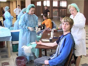 День донора проходил сегодня в ДК имени Воровского…