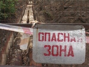 Продолжаются работы на теплотрассе по улице Гурьева…