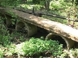 Старое железо-бетонное сооружение в посёлке Удельная…