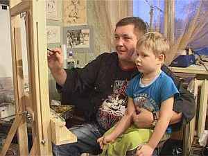 Наша съемочная группа побывала в гостях у художника…