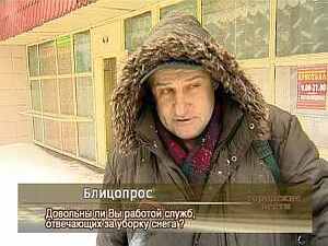 Довольны ли Вы работой служб, отвечающих за уборку снега?