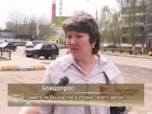 А готовы ли принять участие в уборке своего двора жители…