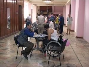 Сегодня люди с ограниченными возможностями встретились…