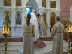 На сороковой день после Рождения Христа Богородица…