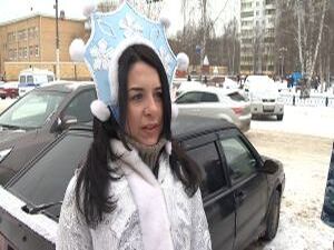 Дед Мороз и снегурочка против ДТП на дорогах.  Именно…