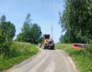 В деревнях Раменского г.о. проведены работы по грейдированию дорожного полотна