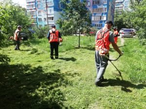 Сотрудники МБУ «Содержание и благоустройство» ведут уборку территорий городского поселения Раменское