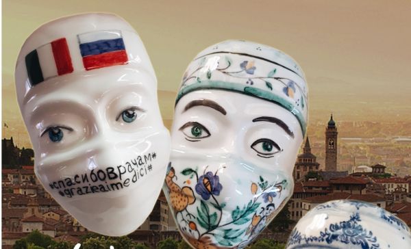 Мастера-керамисты из Гжели Раменского г.о. и её итальянского города-побратима Деруты создали совместное произведение