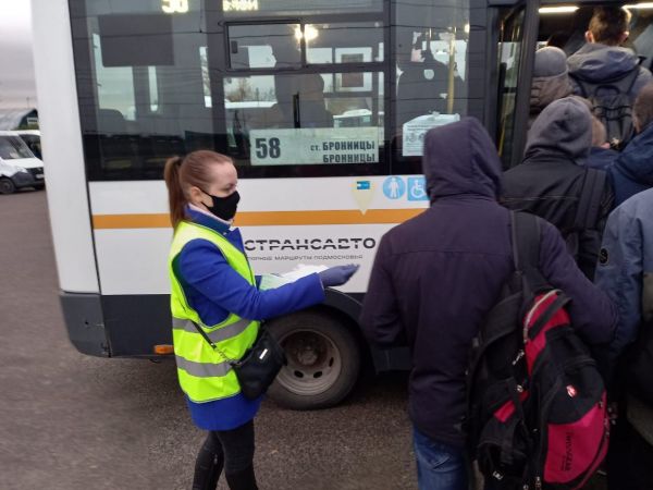 В Раменском г.о. продолжается контроль за соблюдением масочного режима в общественном транспорте!