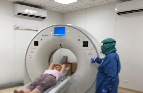 В Раменском во временном инфекционном госпитале «Мой Молл» заработал кабинет компьютерной томографии