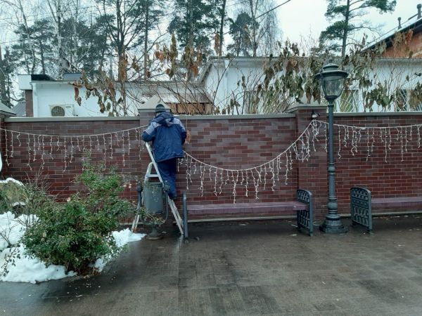 В ТУ «Ильинский» Раменского г.о. приступили к новогоднему оформлению улиц