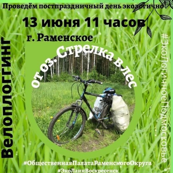13 июня в 11.00 в микрорайоне Холодово г. Раменское на озере «Стрелка» пройдёт субботник.