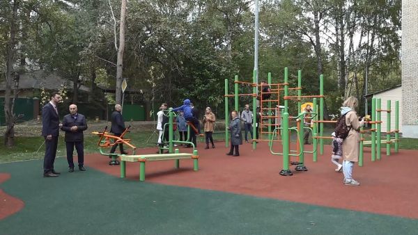 Открытие детской площадки в мкр.Холодово.