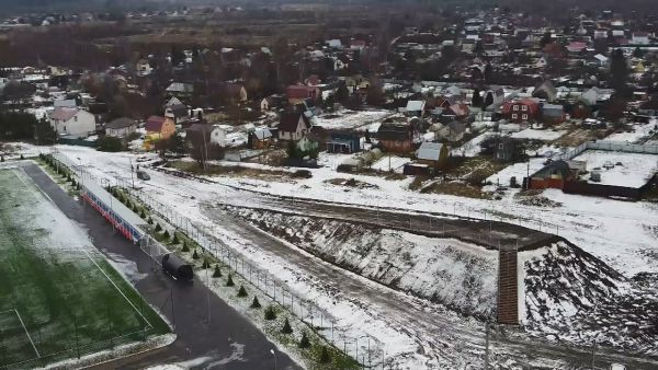 Новая 110-метровая горка в поселке Электроизолятор почти готова.