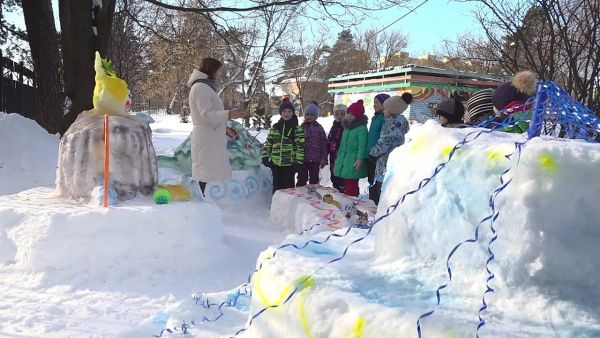 Снежный городок эколят в саду № 67 в рамках проекта «Эколята-дошколята.