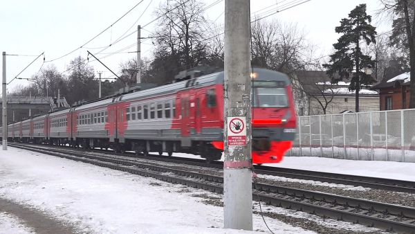 26 января волонтеры останавливают пассажиров возле платформы Удельная.