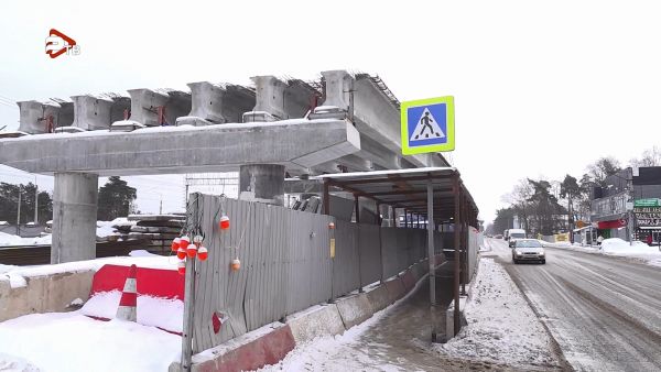 Строительство путепровода у платформы Быково в Раменском выполнено на 40%.