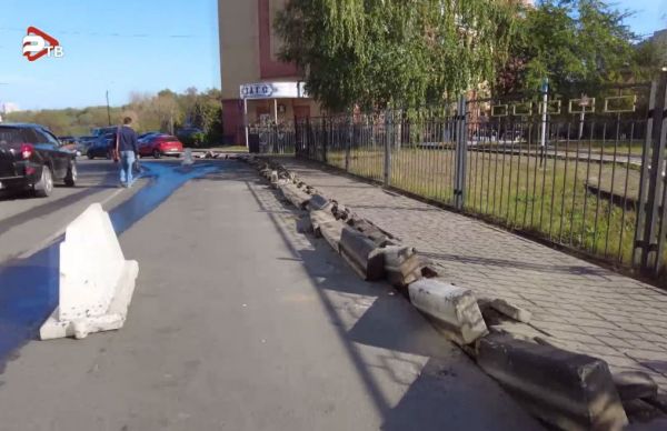 Тротуар обновляют на ул.Советская