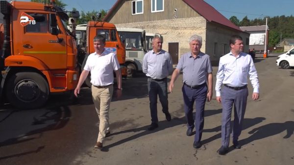 Эдуард Малышев , врип главы Раменского г.о. посетил дорожное ремонтно-строительное управление.