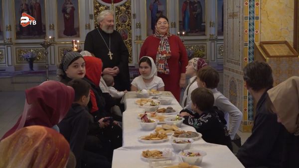 В Борисоглебском храме города Раменское собрались семьи с детьми.