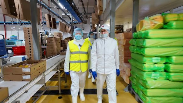 Эдуард Малышев с рабочим визитом посетил Акционерное общество «Куриное царство», филиал «Моссельпрома»