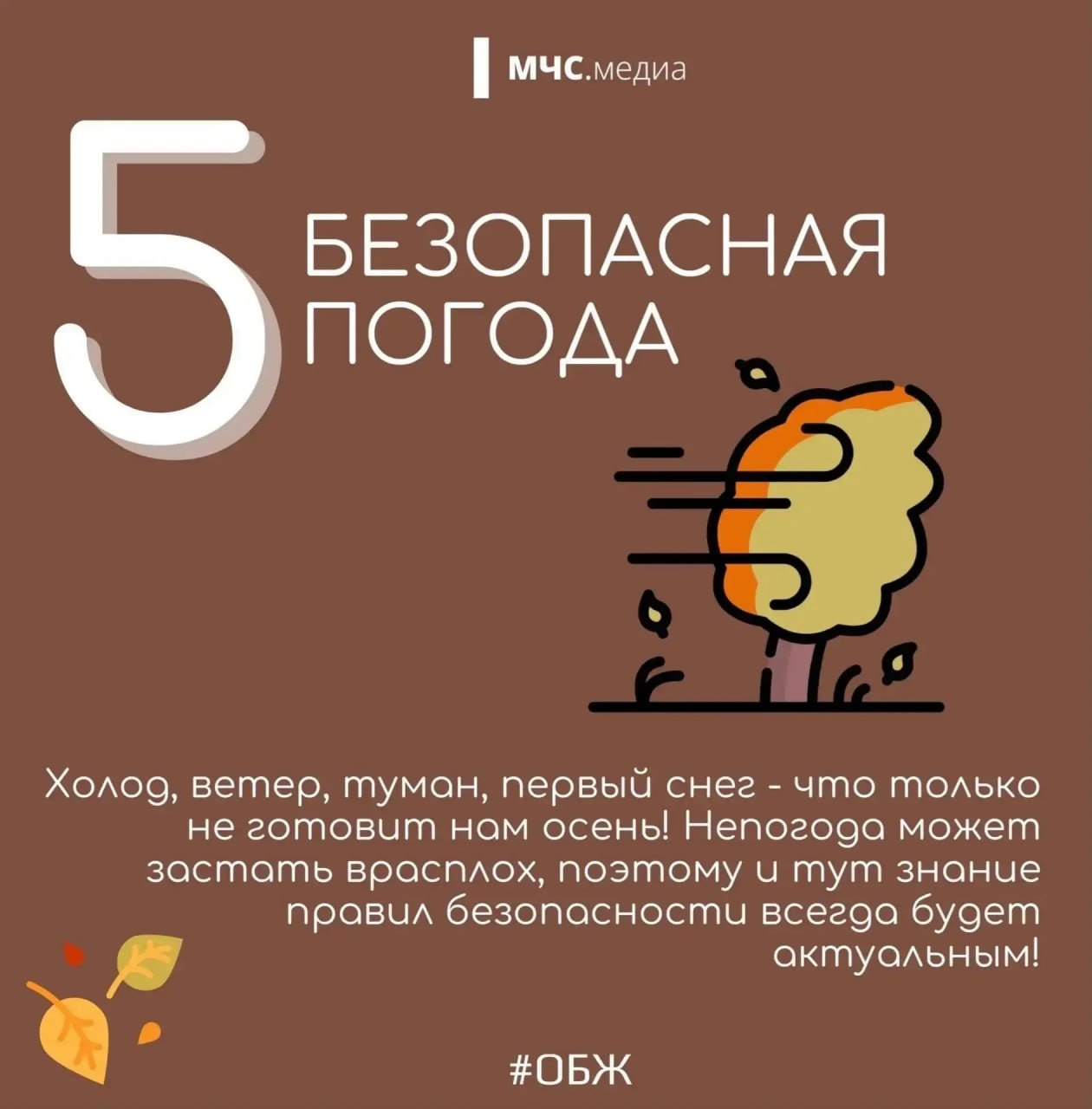 5 осенних рисков: МЧС напоминает о безопасности!